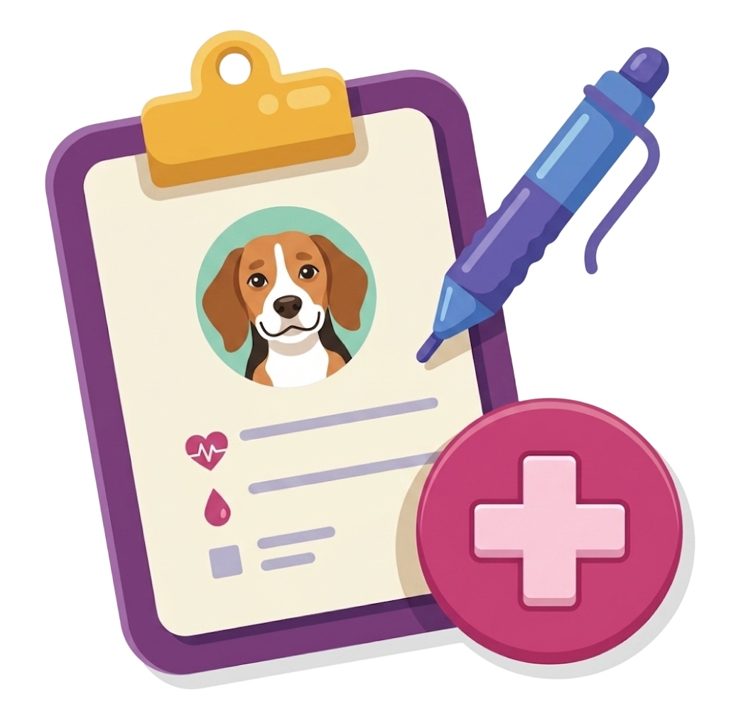 Clipboard illustration for health tracking.