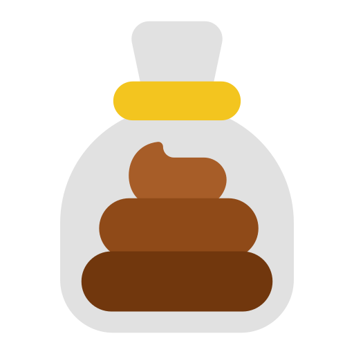 Poop bag illustration.